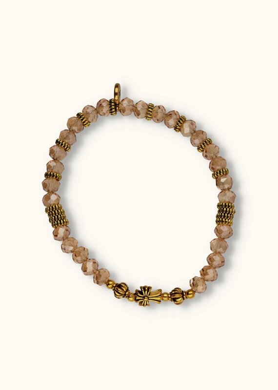 J&J Crystal armband cross champagne