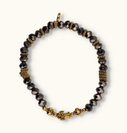 J&J Crystal armband cross grey