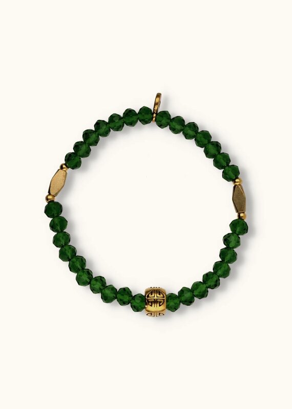 J&J Crystal armband wybert green
