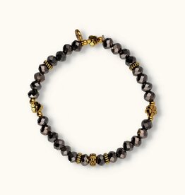 J&J Crystal armband flower grey