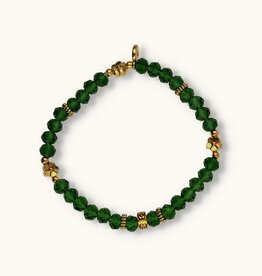 J&J Crystal armband flower off white