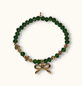 J&J Crystal armband strik green