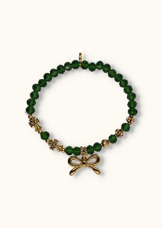 J&J Crystal armband strik green