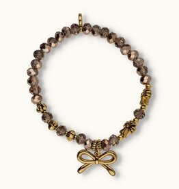 J&J Crystal armband strik mauve