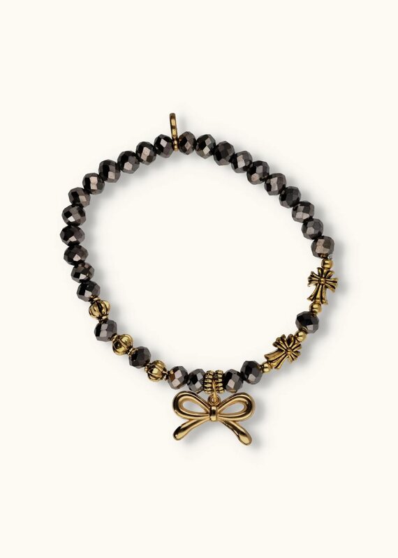 J&J Crystal armband strik grey