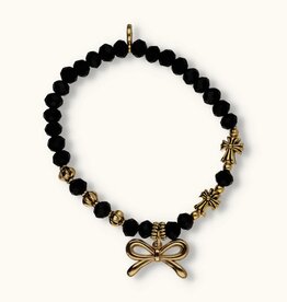 J&J Crystal armband strik black