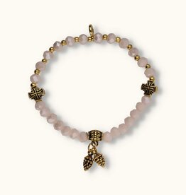 J&J Crystal armband acorn champagne