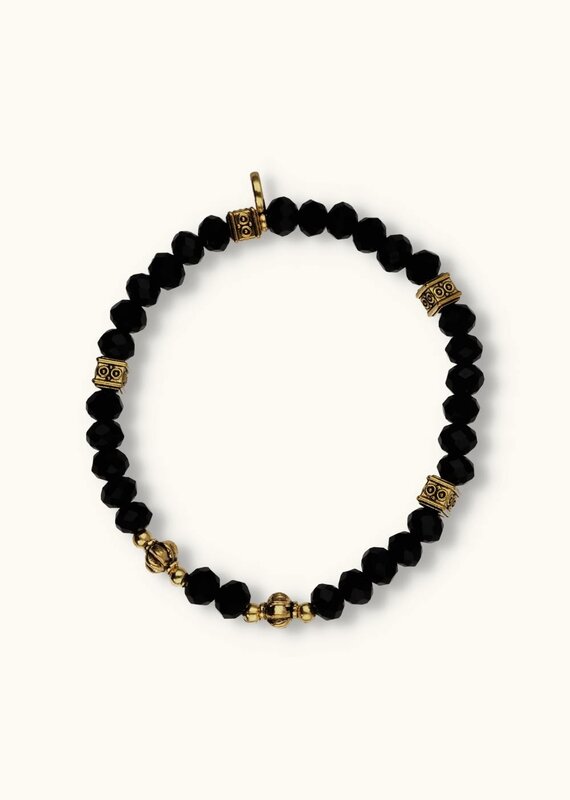 J&J Crystal armband squares black