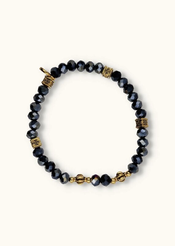 J&J Crystal armband squares blue