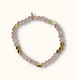 J&J Crystal armband hearts off white