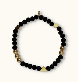 J&J Crystal armband hearts black