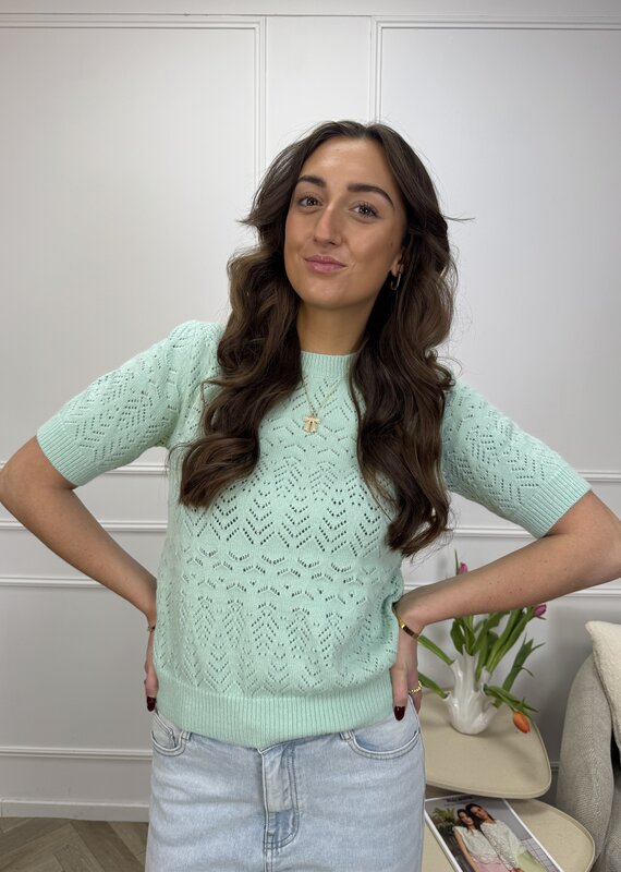 Nela top groen