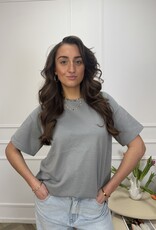 pieces Skylar oversized tee grey