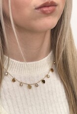 J&J Ketting met strass steentjes en hartjes