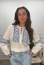 lulu l/s embroidery shirt cloud blue