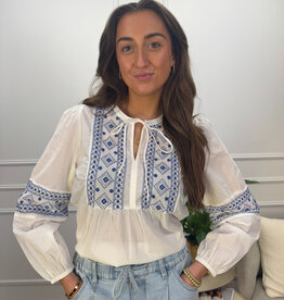 lulu l/s embroidery shirt cloud blue