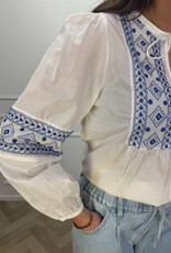 lulu l/s embroidery shirt cloud blue