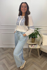lulu l/s embroidery shirt cloud blue