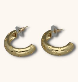 J&J Oorbel statement hoop heart print