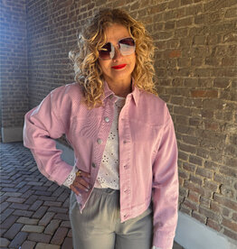 pieces Fenny denim jacket dawn pink