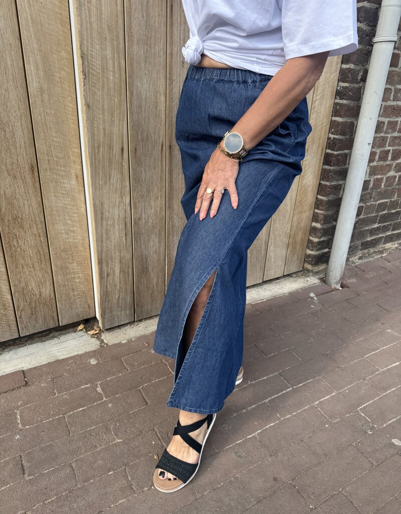 pieces Tenim hw maxi skirt blue denim