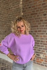 pieces Fany ls o-neck oversized violet