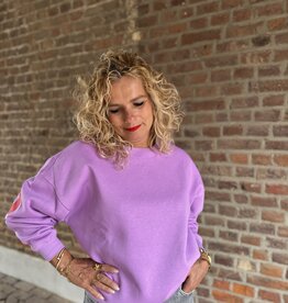 pieces Fany ls o-neck oversized violet