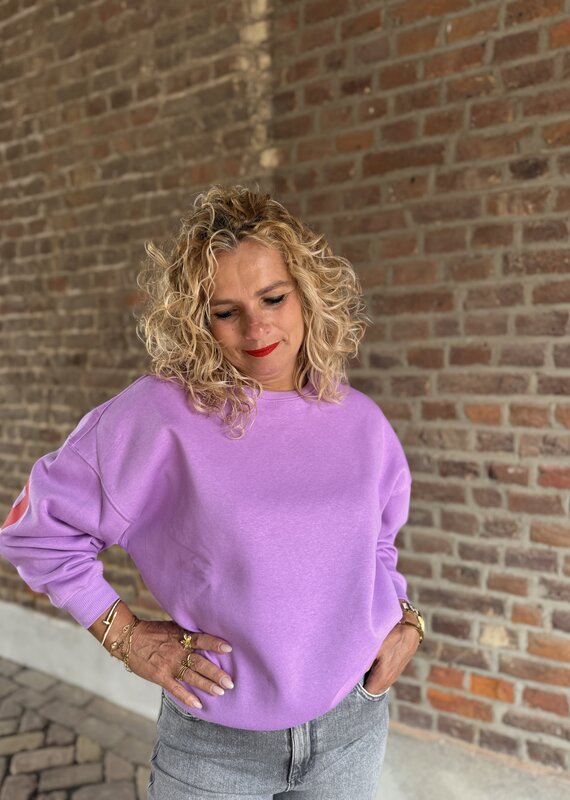 pieces Fany ls o-neck oversized violet