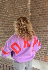 pieces Fany ls o-neck oversized violet