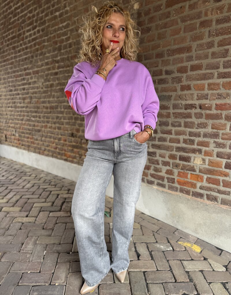 pieces Fany ls o-neck oversized violet