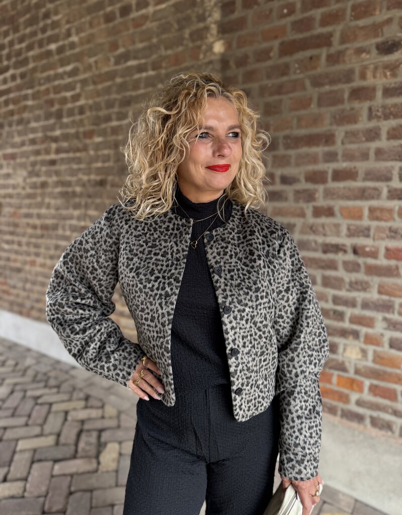 Ymica leo cocoon short jacket black