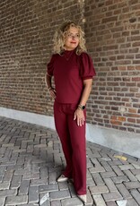 pieces Jamal hw wide pants biking red