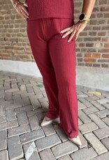 pieces Jamal hw wide pants biking red