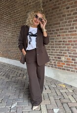 pieces Kamil l.s loose blazer hot fudge