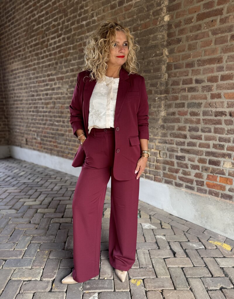 pieces Kamil l.s loose blazer tawny port