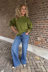 pieces Silke mw wide jeans blue denim