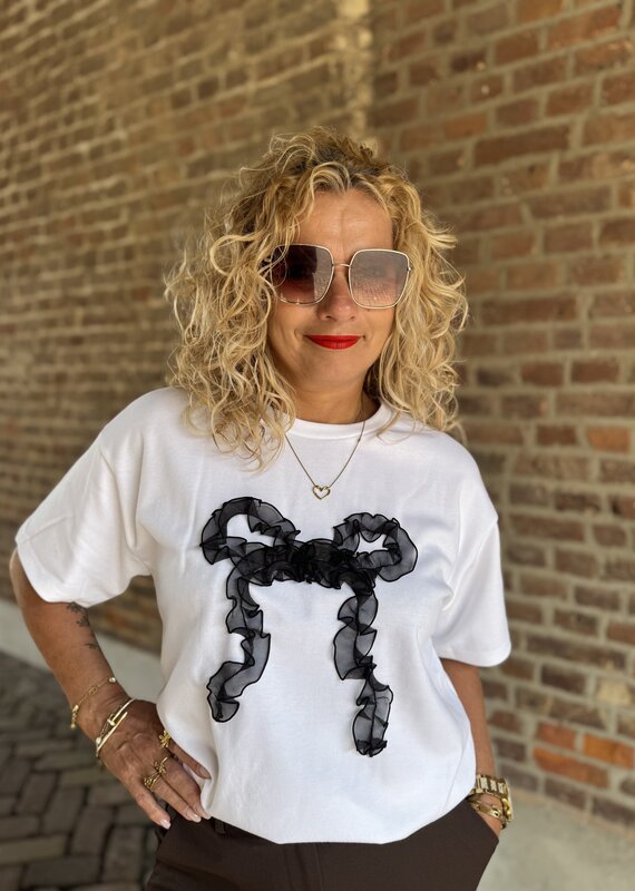 pieces Maudelle ss tee bright white