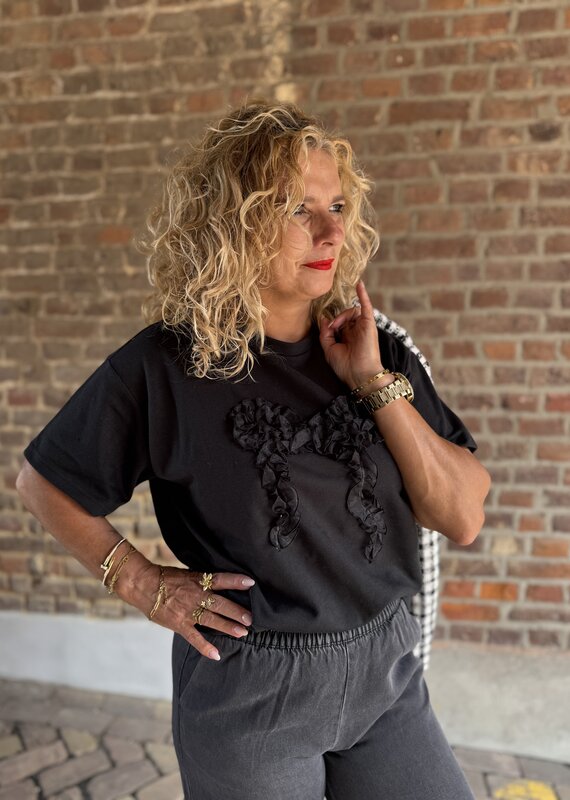 pieces Maudelle ss tee black