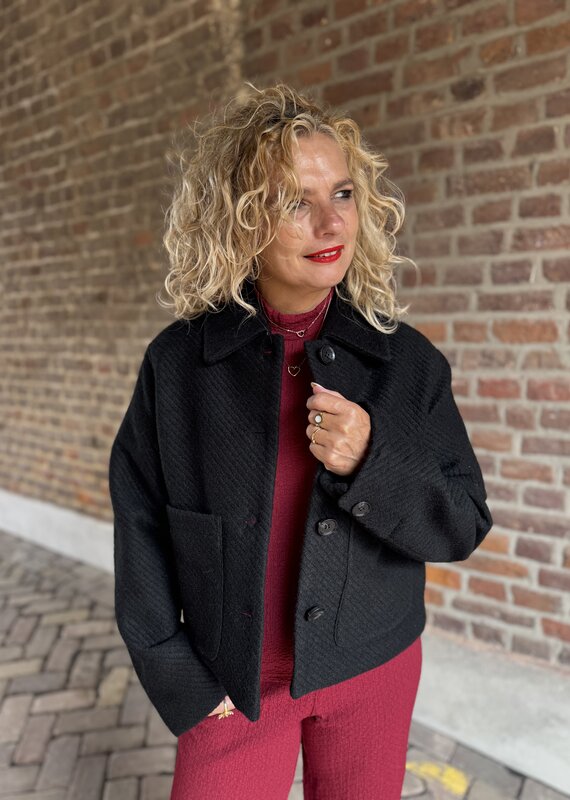 Magnolia wool blend jacket black