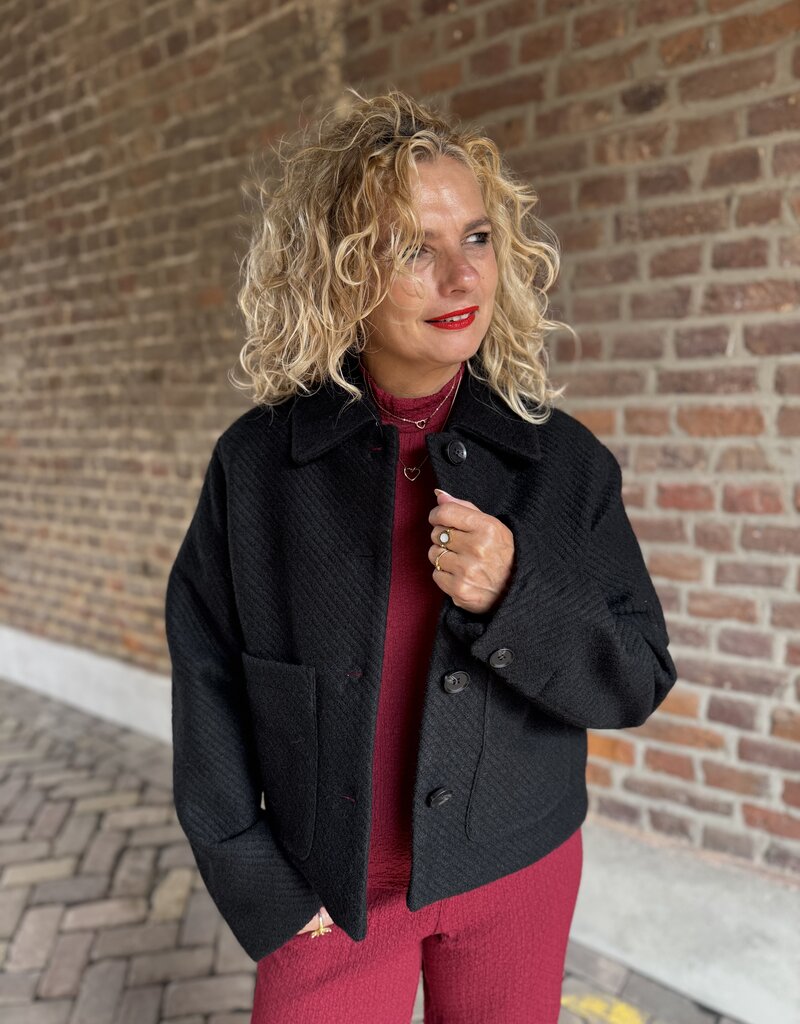 Magnolia wool blend jacket black