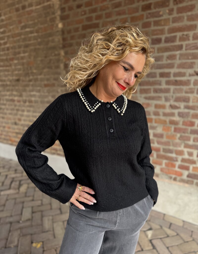 April life l/s pearl pull black