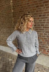 April life l/s pearl pull grey melange
