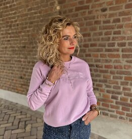 Paris l/s sweat emb mauve