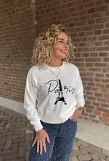 Paris l/s sweat emb  cloud dancer