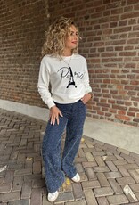 Paris l/s sweat emb  cloud dancer