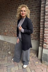 Bigum l/s open cardigan black.