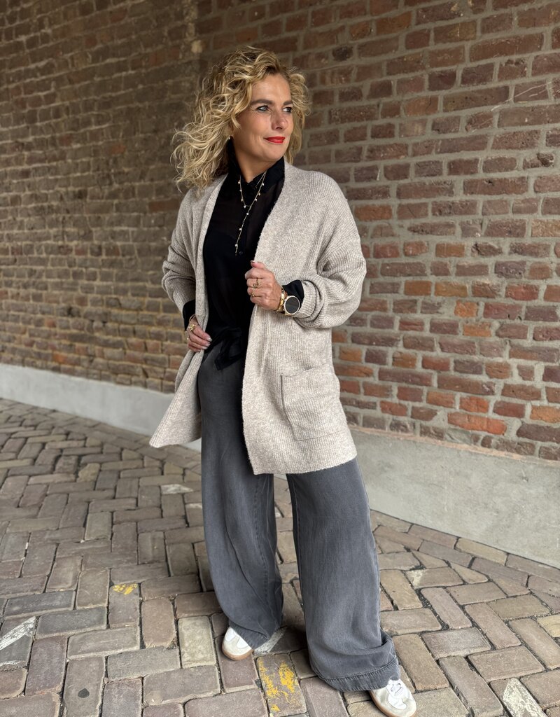 Sandrine life l/s open greige