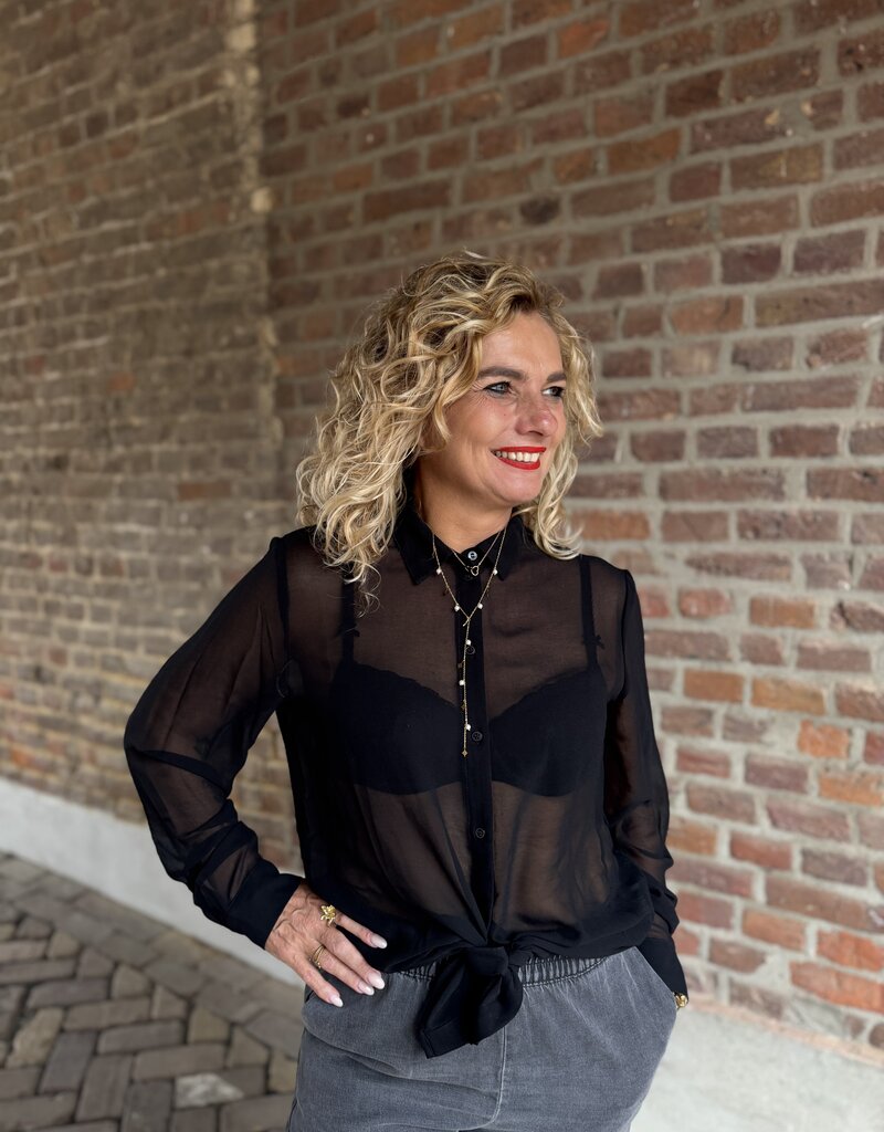 pieces Mio ls shirt black