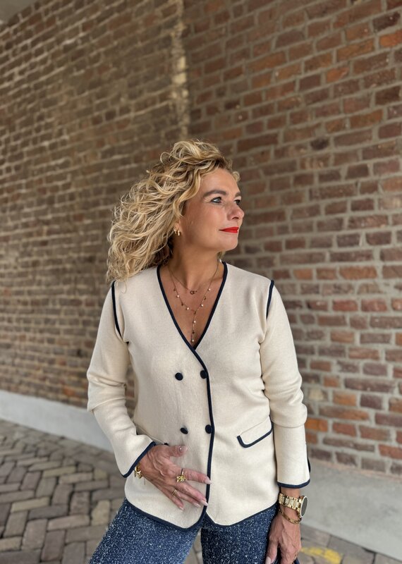 Prime life contrast l/s blazer tapioca