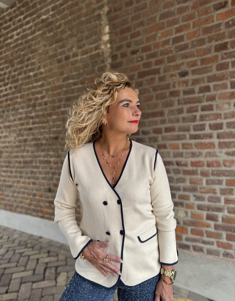 Prime life contrast l/s blazer tapioca